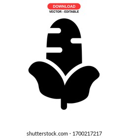 corn icon or logo isolated sign symbol vector illustration - high quality black style vector icons

