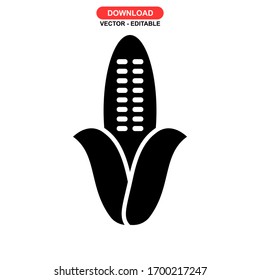 corn icon or logo isolated sign symbol vector illustration - high quality black style vector icons
