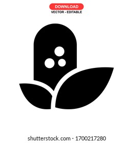 corn icon or logo isolated sign symbol vector illustration - high quality black style vector icons
