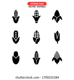corn icon or logo isolated sign symbol vector illustration - Collection of high quality black style vector icons
