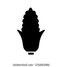 icono de maíz o logotipo símbolo de signo aislado ilustración vectorial ilustración de alta calidad de estilo negro vectores iconos
