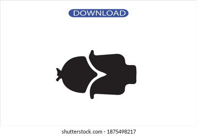 icono de maíz o logotipo símbolo de signo aislado ilustración vectorial - iconos vectoriales de estilo negro de alta calidad.
