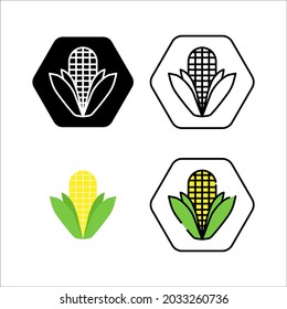 corn icon logo symbol illustration