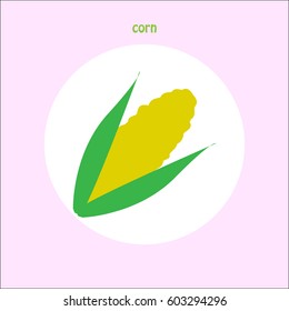 Corn, icon, logo, symbol, vegetable.