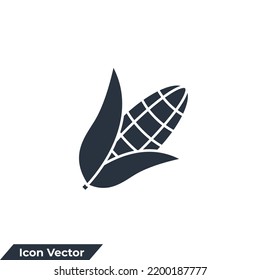 corn icon logo vector illustration. corn symbol template for graphic and web design collection