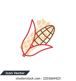 corn icon logo vector illustration. corn symbol template for graphic and web design collection