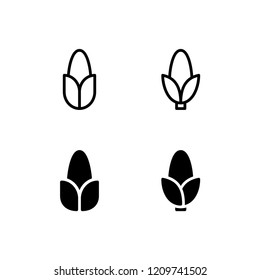 Corn Icon Logo Vector Symbol. Maize Icon