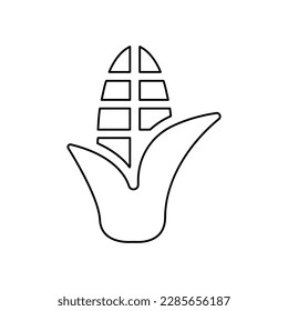 corn icon on a white background, vector illustration