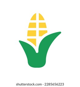 corn icon on a white background, vector illustration