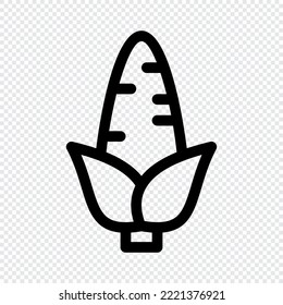 Corn icon. Outline corn vector icon for web design isolated background. Vector illustration