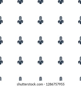 corn icon pattern seamless white background. Editable filled corn icon. corn icon pattern for web and mobile.