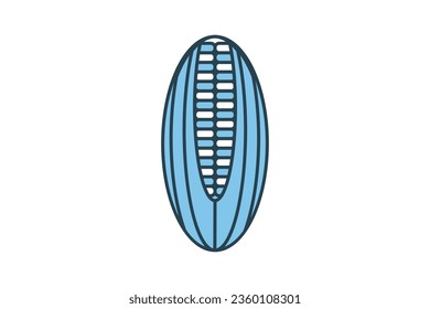 Corn Icon. Icon related to Farming And Farm. Suitable for web site design, app, user interfaces. Flat line icon style. Simple vector design editable