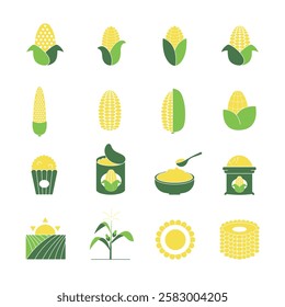 Corn icon set .Corn symbol set