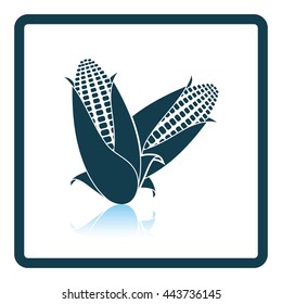 Corn icon. Shadow reflection design. Vector illustration.