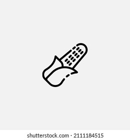 Vector de signo de icono de maíz,Símbolo, ilustración de logotipo para web y móvil