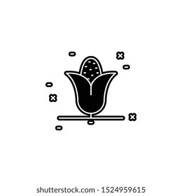 Corn icon. Simple glyph, flat vector of agriculture icons for ui and ux, website or mobile application