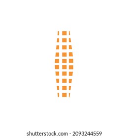 Corn icon. Simple style business strategy poster background symbol. Corn logo design element. Corn t-shirt printing. Vector for sticker.