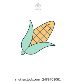 Corn icon symbol vector illustration isolated on white background