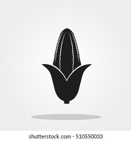 Corn icon in trendy flat style isolated on color background. Vegetables symbol for your design, logo, UI. Vector illustration, EPS10. Flat style.