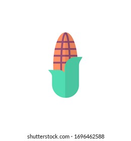 corn icon vector illustration flat style design. isolated on white background