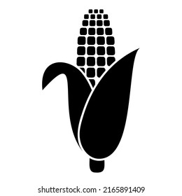 Corn icon. Vector illustration isolated on white background