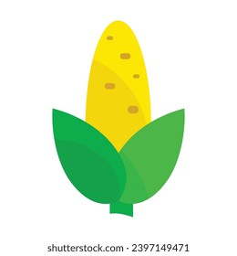 Diseño del logotipo de la ilustración del vector del icono de maíz