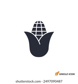 Corn icon vector illustration. Corn symbol isolated on white background
