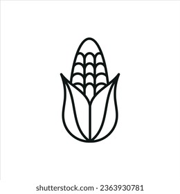 Corn icon vector illustration. Vegetable on isolated background. Corn sign concept.