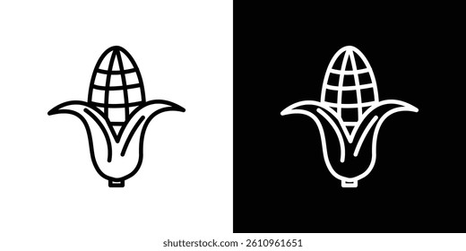 Corn icon Vector isolated outline drawing.