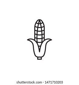 Corn icon vector on white background