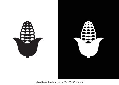 corn Icon vector sign isolated for graphic and web design. wheat oats, Vegetarian, vegan, harvest. Vegetables symbol