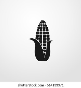 Corn Icon. Corn Vector Sign Symbol On Light Background. Corn Illustration