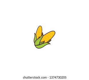 corn icon vector simple, modern, cartoon logo design