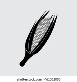 Corn Icon Vector. Simple Style