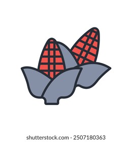 corn icon. vector.Editable stroke.linear style sign for use web design,logo.Symbol illustration.