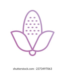 Corn icon with white background vector stock illustration
