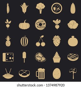 Corn icons set. Simple set of 25 corn vector icons for web for any design