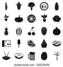 Corn icons set. Simple set of 25 corn vector icons for web isolated on white background