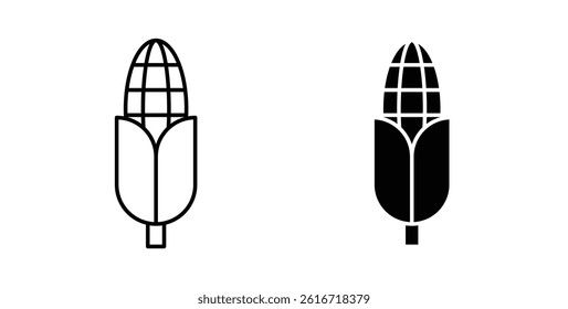 Corn icons set for website design
