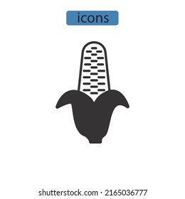 Corn icons  symbol vector elements for infographic web