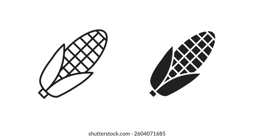 Corn icons. thin line vector icons