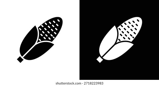 Iconos de maíz. Vector Plantilla Ilustración Símbolo Píxeles Perfecto