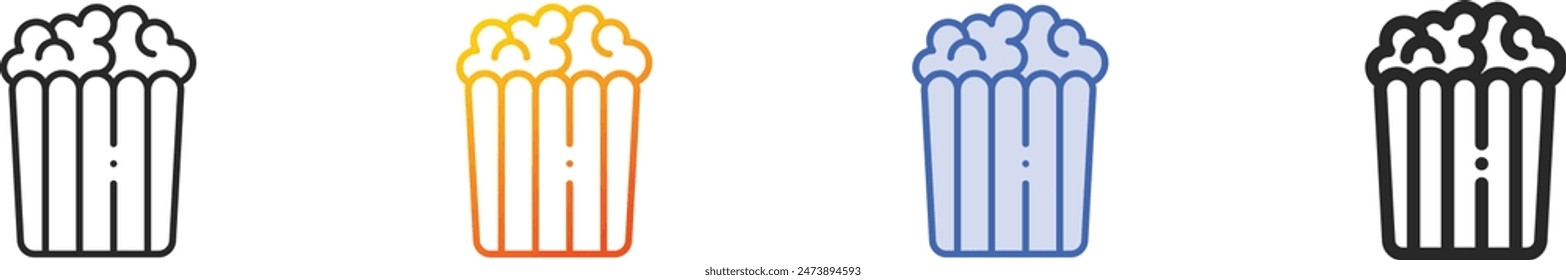 corn icon.Thin Linear, Gradient, Blue Stroke and bold Style Design Isolated On White Background