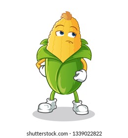 corn ignore mascot vector cartoon illustration