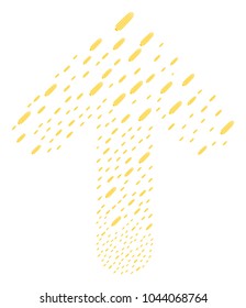 Corn illustration combined in the group of forward direction arrow. Ahead navigation arrow figure done from corn objects.