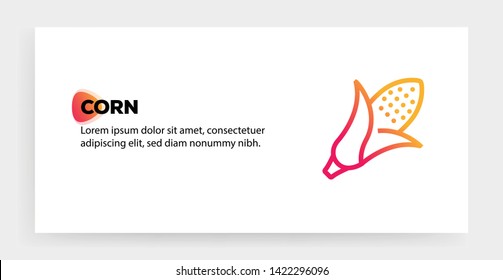 CORN AND ILLUSTRATION ICON CONCEPT