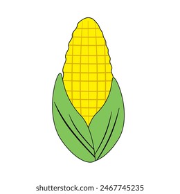 a corn illustration vector icon