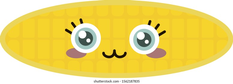 Maíz, ilustración, vector sobre fondo blanco.