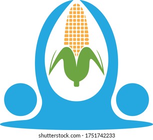Corn industry logo vector template