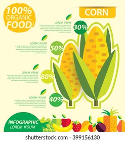 Corn. Infographic template. vector illustration.